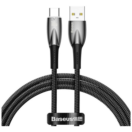 Baseus Glimmer USB-A / USB-C 100W 1m opleten ern kabel