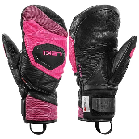 LEKI WCR Venom 3D Junior Mitt, black-pink, 4.0