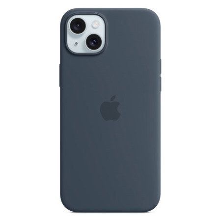 Apple silikonov zadn kryt s podporou MagSafe pro Apple iPhone 15 Plus boukov modr