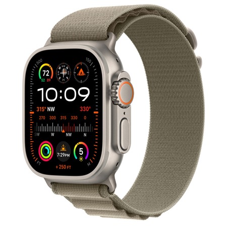 Apple Alpine Loop provlkac emnek Alpsk tah pro Apple Watch 42 / 44 / 45 / 49mm Olive S