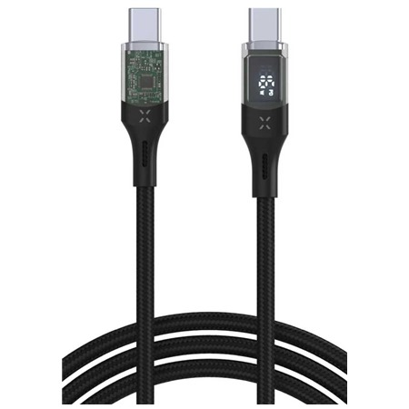 FIXED USB-C / USB-C 100W 2m opleten ern kabel s displejm