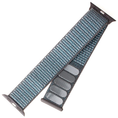 FIXED Nylon Strap nylonov emnek pro Apple Watch 42 / 44 / 45 / 49mm temn ed