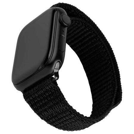 FIXED Nylon Sporty Strap nylonov emnek pro Apple Watch 42 / 44 / 45mm ern