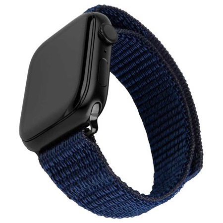 FIXED Nylon Sporty Strap nylonov emnek pro Apple Watch 42 / 44 / 45mm tmav modr