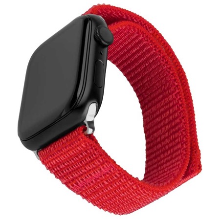 FIXED Nylon Sporty Strap nylonov emnek pro Apple Watch 38 / 40 / 41mm erven