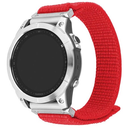 FIXED Nylon Sporty Strap nylonov emnek pro Garmin 26mm QuickFit erven