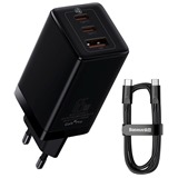 Baseus GaN3 65W PD nabjeka do st s kabelem USB-C ern