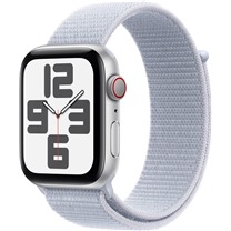 Apple Watch SE 2024 44mm Silver + Blue Cloud Sport Loop