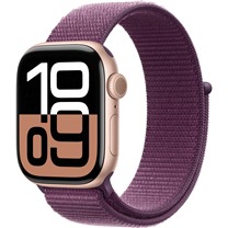 Apple Watch Series10 Cellular 42mm Rose Gold + Plum Sport Loop