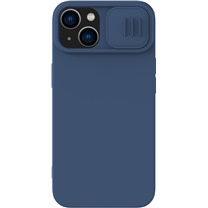 Nillkin CamShield Silky zadn silikonov kryt s krytkou kamery pro Apple iPhone 15 Plus modr