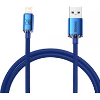 Baseus Crystal Shine Series USB-A / Lightning 20W 1,2m opleten modr kabel