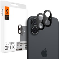 Spigen Glass.tR Optik tvrzen sklo na oky fotoapartu pro Apple iPhone 16 / 16 Plus 2ks ern