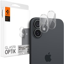 Spigen Glass.tR Optik tvrzen sklo na oky fotoapartu pro Apple iPhone 16 / 16 Plus 2ks ir