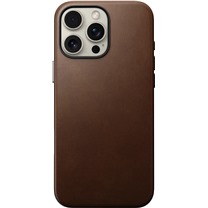 Nomad Traditional Leather case koen zadn kryt pro Apple iPhone 16 Pro Max tmav hnd