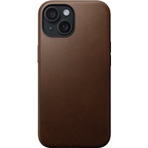 Nomad Modern Leather koen zadn kryt pro Apple iPhone 15 tmav hnd