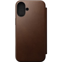 Nomad Modern Leather Folio koen flipov pouzdro pro Apple iPhone 16 Plus hnd