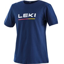 LEKI Logo T-Shirt LEKI Women, true navy blue-white, L