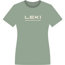 LEKI Logo T-Shirt LEKI Women, smokegreen-cremewhite, L