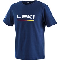 LEKI Logo T-Shirt LEKI, true navy blue-white, L