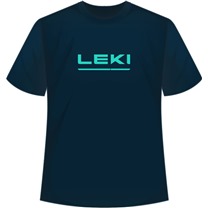 LEKI Logo T-Shirt LEKI, dark denim-mint, L