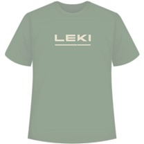 LEKI Logo T-Shirt LEKI, smokegreen-cremewhite, L