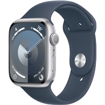 Apple Watch Series 9 45mm Silver / Storm Blue M / L