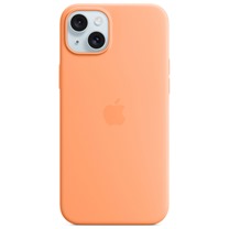 Apple silikonov zadn kryt s podporou MagSafe pro Apple iPhone 15 Plus sorbetov oranov