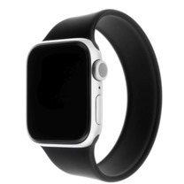 FIXED Silicone Strap elastick silikonov emnek pro Apple Watch 42 / 44 / 45 / 49mm ern S