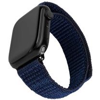 FIXED Nylon Sporty Strap nylonov emnek pro Apple Watch Ultra / 2 49mm tmav modr