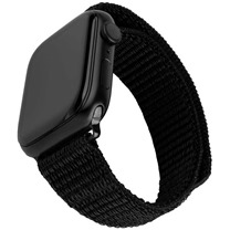 FIXED Nylon Sporty Strap nylonov emnek pro Apple Watch 42 / 44 / 45mm ern