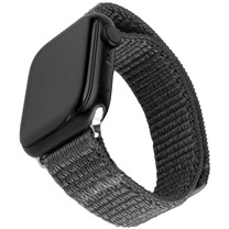 FIXED Nylon Sporty Strap nylonov emnek pro Apple Watch 42 / 44 / 45mm tmav ed