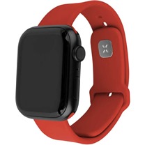 FIXED Silicone Sporty Strap Set silikonovch emnk pro Apple Watch 38 / 40 / 41mm erven