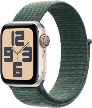 Apple Watch SE 2024 Cellular 40mm Starlight + Lake Green Sport Loop