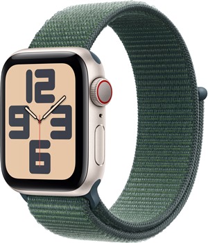 Apple Watch SE 2024 40mm Starlight + Lake Green Sport Loop