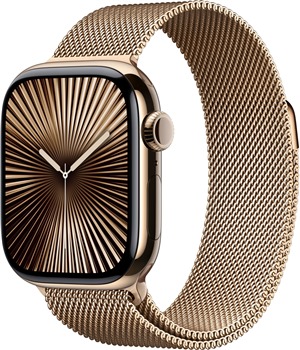 Apple Watch Series10 Cellular 42mm Gold + Gold Milanese Loop