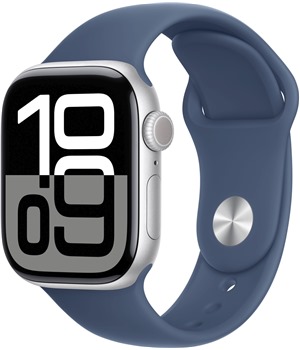 Apple Watch Series10 42mm Silver + Denim Sport Band M/L