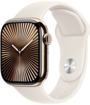 Apple Watch Series10 Cellular 46mm Gold + Starlight Sport Band M/L