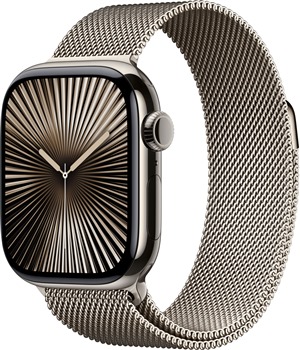 Apple Watch Series10 Cellular 46mm Natural + Natural Milanese Loop S/M