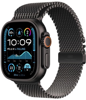 Apple Watch Ultra 2 2024 Black + Black Titanium Milanese Loop S