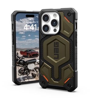 UAG Monarch Pro MagSafe odoln zadn kryt pro Apple iPhone 15 Pro kevlarov zelen