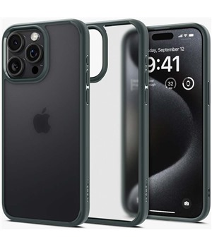 Spigen Ultra Hybrid zadn kryt pro Apple iPhone 15 Pro Max zelen/matn