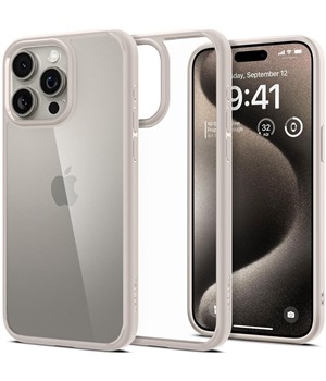 Spigen Ultra Hybrid zadn kryt pro Apple iPhone 15 Pro Max titanov