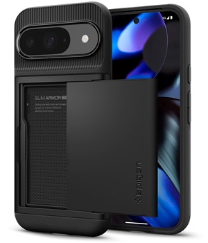 Spigen Slim Armor CS zadn kryt s prostorem na karty pro Google Pixel 9 / 9 Pro ern