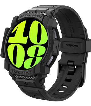 Spigen Rugged Armor Pro kompletn pouzdro s emnkem pro Samsung Galaxy Watch7 40mm ern