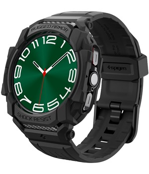 Spigen Rugged Armor Pro kompletn pouzdro s emnkem pro Samsung Galaxy Watch Ultra ern