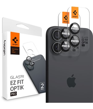 Spigen Glass.tR EZ Fit Optik Pro tvrzen sklo na oky fotoapartu pro Apple iPhone 16 / 16 Plus 2ks ern