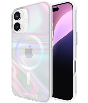 Case Mate Soap Bubble odoln zadn kryt s podporou MagSafe pro Apple iPhone 16 duhov