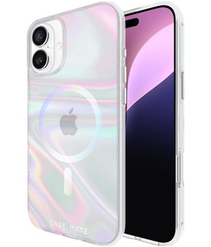 Case Mate Soap Bubble odoln zadn kryt s podporou MagSafe pro Apple iPhone 16 Plus duhov