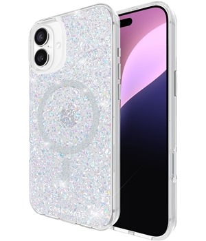 Case Mate Twinkle Disco odoln zadn kryt s podporou MagSafe pro Apple iPhone 16 Plus stbrn