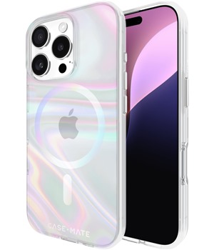 Case Mate Soap Bubble odoln zadn kryt s podporou MagSafe pro Apple iPhone 16 Pro duhov